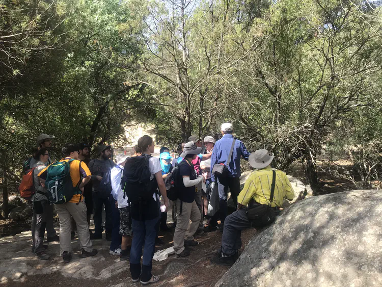 A group of bryologists on a conference field trip.